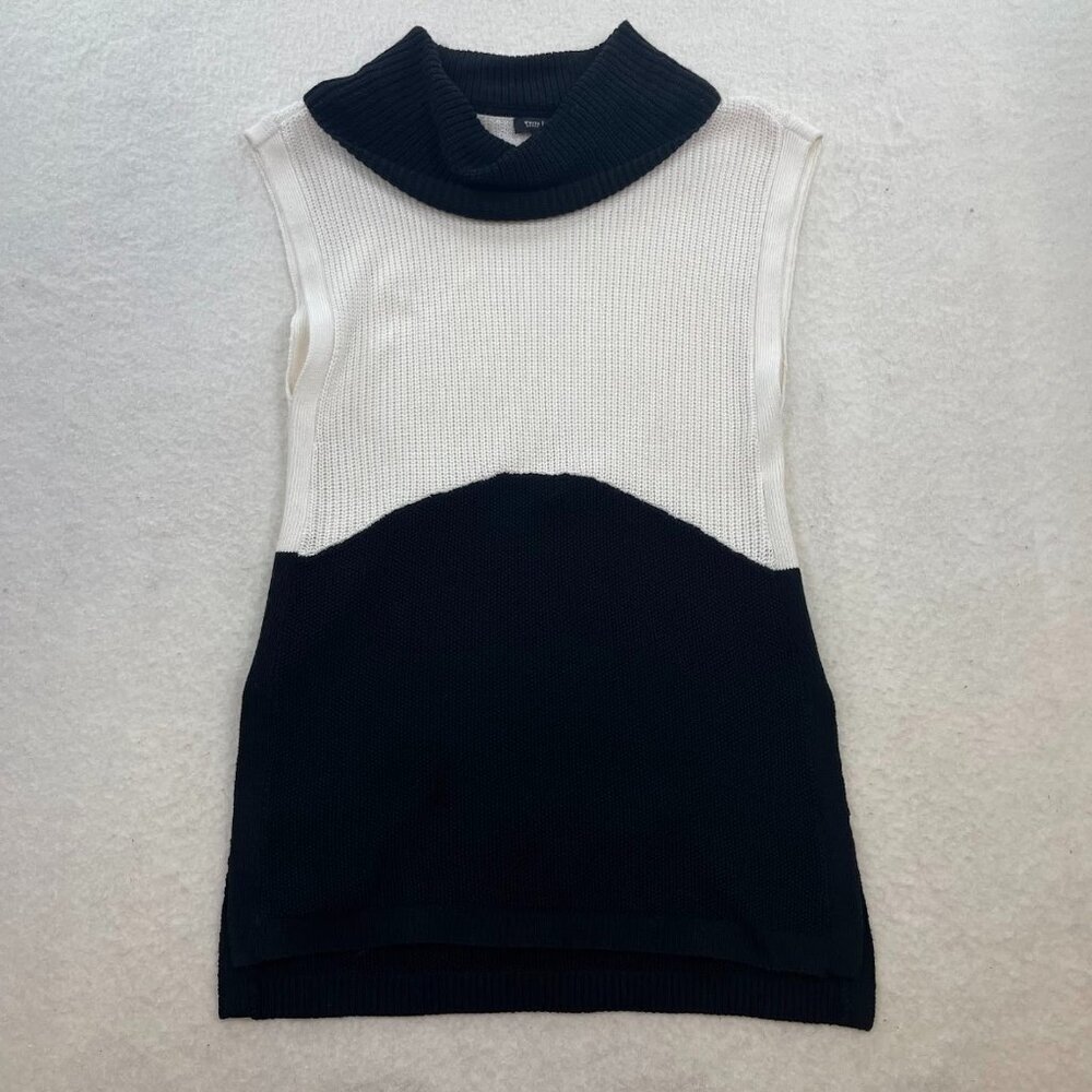 White House Black Market Women's Colorblock Tabard Sleeveless Sweater Size M